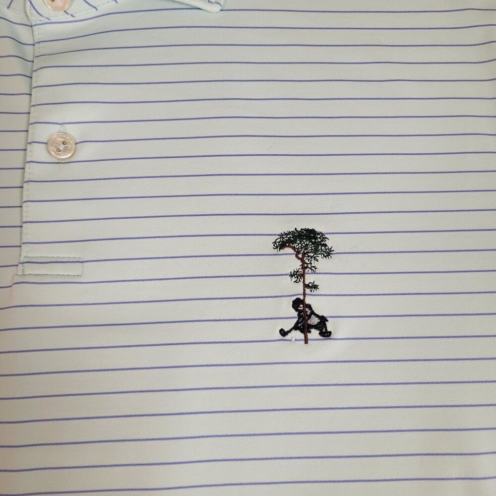 Peter Millar Crown Crafted Pine Tree Golf Country Club FL Stripe Polos Med (2) - Picture 6 of 16